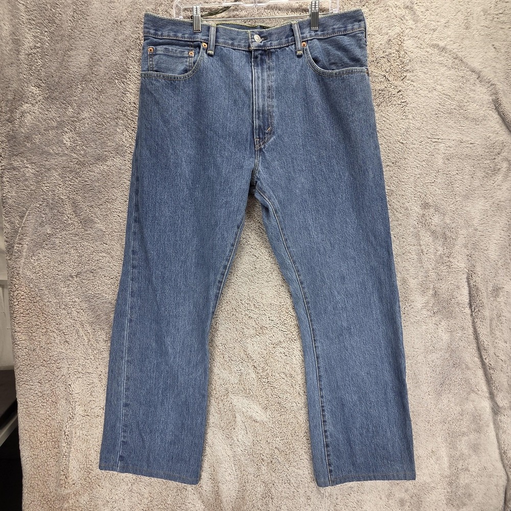 Levis 517 Jeans Mens Blue Bootcut Medium Wash Zip Fly Regular Denim Fits 36x30